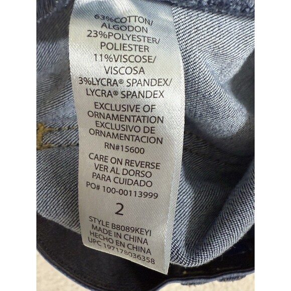 Democracy “Ab” Solution Denim Jean Shorts Casual Stretch Cargo Women’s Sz 2 - Picture 8 of 8